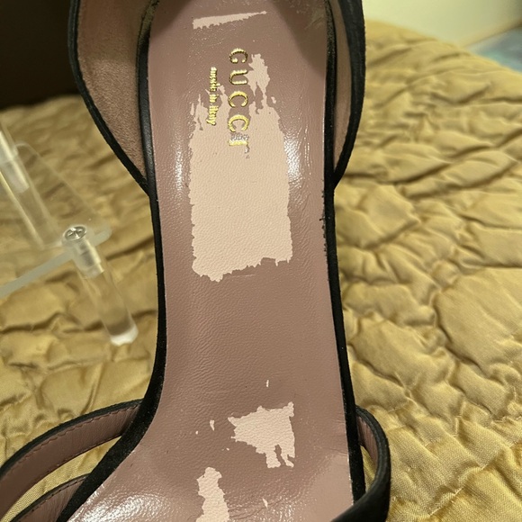 Gucci Reese Contrast Suede d'Orsay Pumps Size 37.5 - Picture 5 of 6